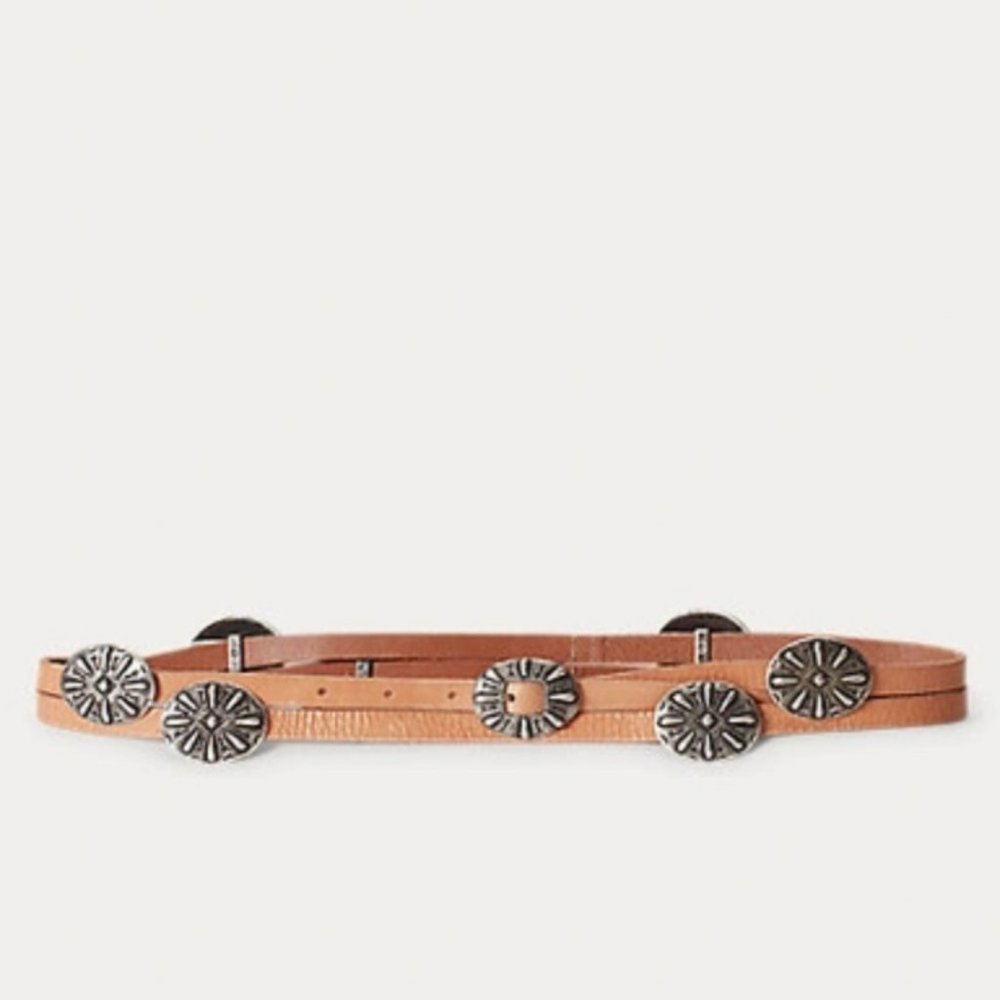 Polo Ralph Lauren Concho Leather Wrap Belt